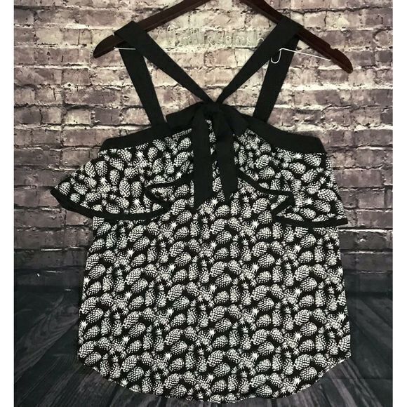 Bcx Juniors' Pineapple Print‎ Halter Top NWT - Picture 1 of 6